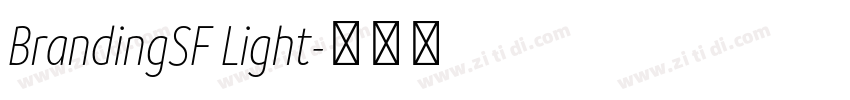 BrandingSF Light字体转换